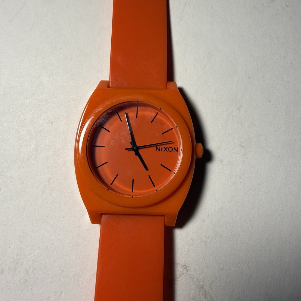 Nixon The Time Teller P Orange Watch A119 Japan Movement 100M Broken Band